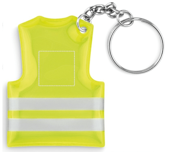 Schlüsselanhänger mit reflektierender Weste